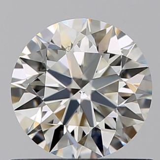 0.60 Carat Round J VS2 EX GIA Natural Diamond