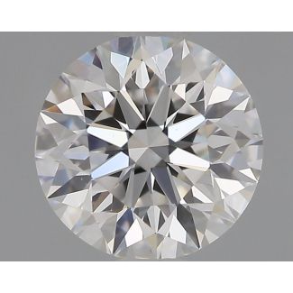 0.62 Carat Round F VVS2 EX GIA Natural Diamond