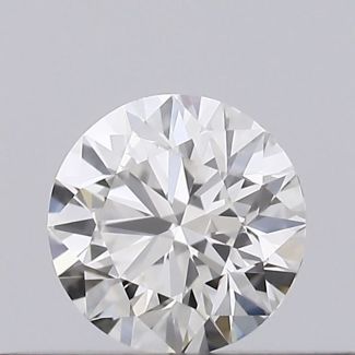 0.21 Carat Round H VVS2 EX GIA Natural Diamond