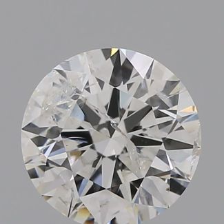 0.52 Carat Round H I2 EX GIA Natural Diamond