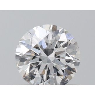 0.52 Carat Round E SI2 EX GIA Natural Diamond