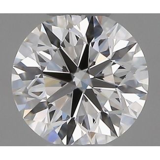 0.56 Carat Round E VVS2 EX GIA Natural Diamond