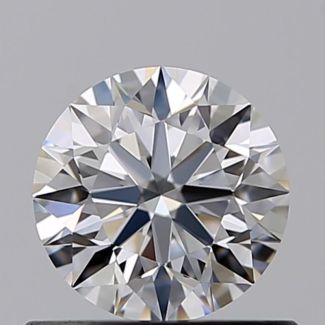 0.53 Carat Round D VVS1 EX GIA Natural Diamond