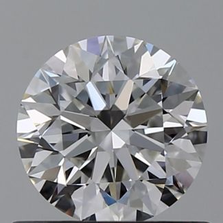 0.6 Carat Round E VVS1 EX GIA Natural Diamond