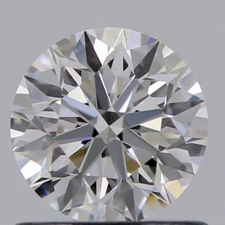 0.71 Carat Round D VVS2 EX GIA Natural Diamond