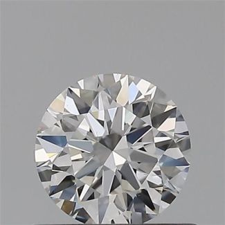 0.51 Carat Round H SI1 EX GIA Natural Diamond