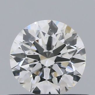 0.51 Carat Round F SI1 EX VG GIA Natural Diamond