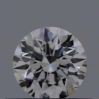 0.34 Carat Round D VVS1 EX VG GIA Natural Diamond