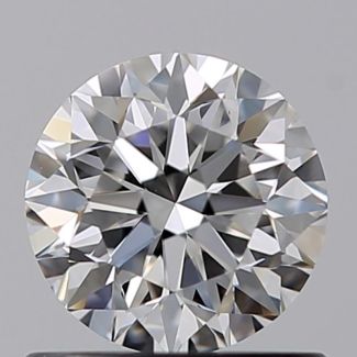 0.70 Carat Round F VVS2 VG EX GIA Natural Diamond