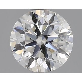 0.51 Carat Round H VS2 EX IGI Natural Diamond