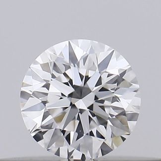 0.19 Carat Round D VVS2 EX GIA Natural Diamond