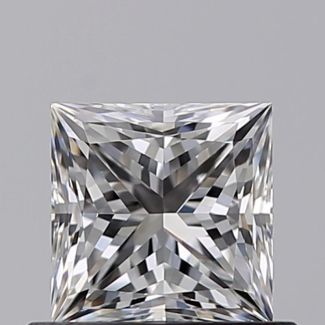 0.61 Carat Princess E VVS1 - EX VG GIA Natural Diamond