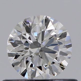 0.42 Carat Round F VVS2 EX GIA Natural Diamond