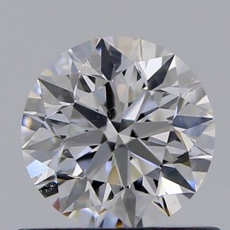 0.55 Carat Round D SI1 EX GIA Natural Diamond