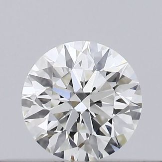 0.19 Carat Round H VVS1 EX GIA Natural Diamond