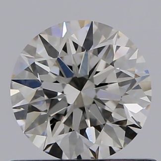 0.55 Carat Round I VVS2 EX GIA Natural Diamond