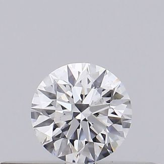 0.21 Carat Round E VS2 EX VG GIA Natural Diamond