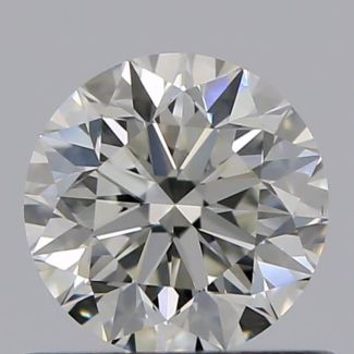 0.60 Carat Round I VVS2 VG EX GIA Natural Diamond