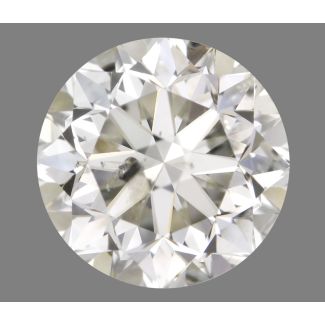 0.92 Carat Round K I2 GD EX VG GIA Natural Diamond