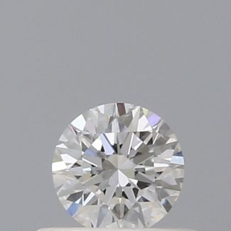 0.37 Carat Round F VVS2 EX GIA Natural Diamond