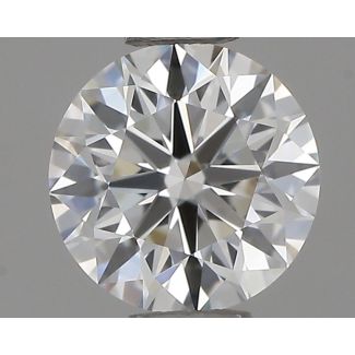 0.5 Carat Round F VVS2 EX GIA Natural Diamond