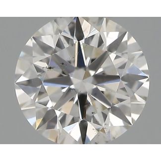 0.33 Carat Round H SI1 EX GIA Natural Diamond