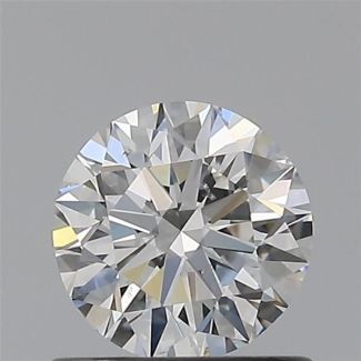 0.60 Carat Round F SI1 EX VG GIA Natural Diamond