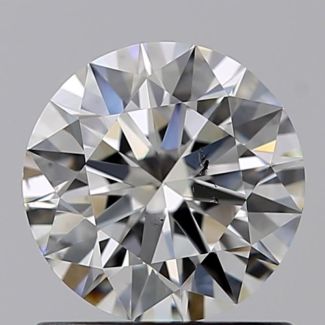 0.81 Carat Round H SI1 EX GIA Natural Diamond