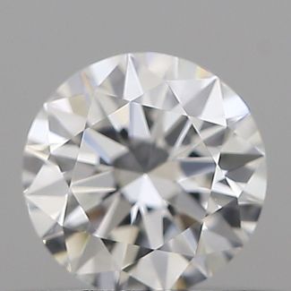 0.39 Carat Round D VVS2 EX GIA Natural Diamond