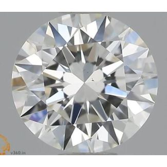 0.6 Carat Round H VS2 EX GIA Natural Diamond