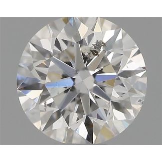 0.40 Carat Round F SI2 EX GIA Natural Diamond