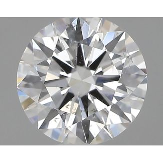 0.5 Carat Round F SI1 EX GIA Natural Diamond