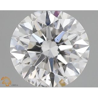 0.4 Carat Round F SI1 EX GIA Natural Diamond