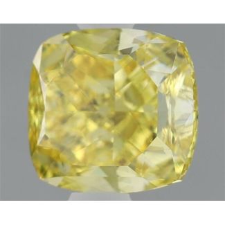 0.81 Carat Cushion Modified Fancy Yellow VS1 - VG GD GIA Natural Diamond