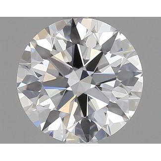 0.59 Carat Round E VVS1 EX GIA Natural Diamond