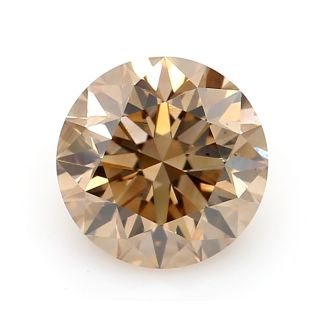 1.31 Carat Round C4-MEDIUMBROWN VS2 VG SGL Natural Diamond