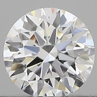 0.19 Carat Round D VVS2 EX GIA Natural Diamond