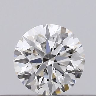 0.22 Carat Round H VVS1 EX GIA Natural Diamond