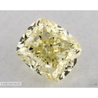 0.51 Carat Cushion Modified Fancy Yellow SI2 - EX GIA Natural Diamond