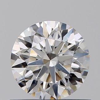 0.53 Carat Round F SI1 EX GIA Natural Diamond