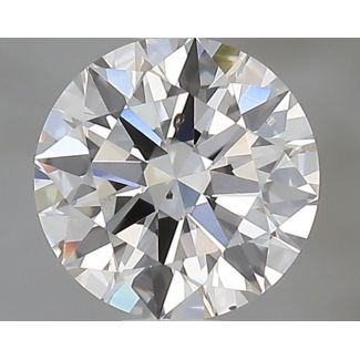 0.53 Carat Round F SI1 EX GIA Natural Diamond