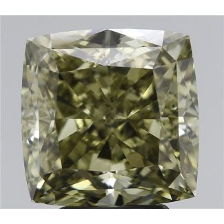 5.17 Carat Cushion Brilliant Fancy Brownish Yellow VS2 - VG EX GIA Natural Diamond