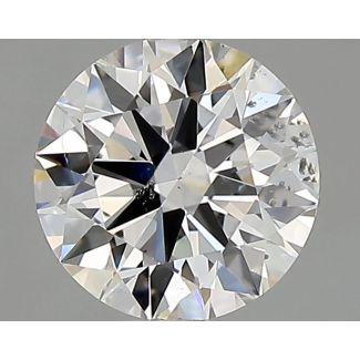 0.61 Carat Round F SI2 EX GIA Natural Diamond