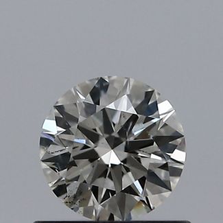 0.50 Carat Round J SI1 EX VG GIA Natural Diamond