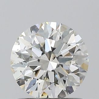 0.9 Carat Round H SI2 EX GIA Natural Diamond