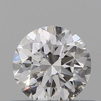 0.41 Carat Round F VVS2 EX GIA Natural Diamond