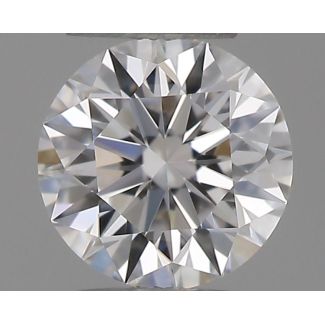 0.19 Carat Round D VVS2 EX GIA Natural Diamond