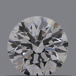 0.43 Carat Round D VVS2 EX GIA Natural Diamond