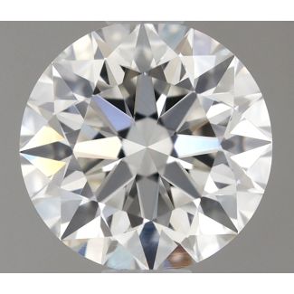 0.61 Carat Round E VVS2 EX GIA Natural Diamond