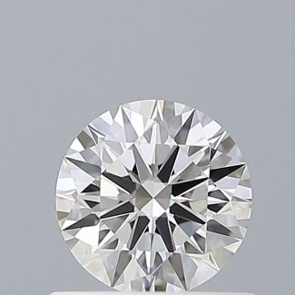 0.55 Carat Round F VVS1 EX GIA Natural Diamond